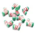Perles en verre de Noel rouge blanc vert forme de botte perles en vrac accessoires bijoux - Chaussette de Noël (T7052) / Env. 20x17mm