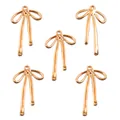 Hochwertiger roségoldener Hohlbogen-Charm-Anhänger für kreative DIY Schmuckprojekte - Nr. 10 Schleife-KC-Gold-32*29mm