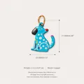 Blauwe emaille hondenbedel met witte stippen voor DIY-sieraden maken pakketten - Blauwe Hond Hanger