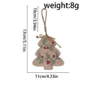 Burlap Christmas tree ornament decoration with jute rope loop and dimensions 13cm - Christmas Tree
