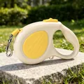 Correa retráctil automática para perros en beige y amarillo minimalista sobre piedra. - Estilo con Forma de Concha / 3m / Amarillo