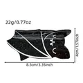 Halloween black bat hair claw clip with size and weight measurements - Bat-White Line