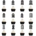 Halloween Tombstone Picks Style 1 (12 Pieces/Pack)