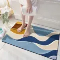 Absorbent diatomaceous earth bath mat, soft non-slip floor carpet for bathroom, hallway. - 3D Visual Velvet——19