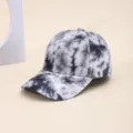 Black and white tie-dye baseball cap, casual gradient sunshade hat for men and women. - Lemon Yellow and Black Gradient