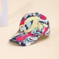 Colorful graffiti tie-dye baseball cap, trendy hip-hop sun protection duck tongue hat. - Green, Yellow & Red Peking Opera Graffiti
