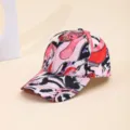 Trendy tie-dye graffiti baseball cap, stylish unisex sun protection hat with curved brim. - Emerald Green & Pink Peking Opera Graffiti