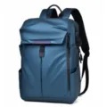 Mochila azul grande para el trabajo diario, viajes y deportes, muy cómoda y práctica. - Mochila de Negocios de Doble Capa / Azul doble capa #2168