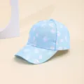 Light Blue Skull Print Baseball Cap Streetwear Trendy Hip-Hop Sun Protection Hat - Maroon & Blue Skull Hands