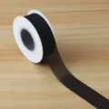Black 2.5cm ribbon roll for gift wrapping, floral packaging, bouquet decoration, and DIY crafts. - Silk Ribbon 2.5CM*20 Yards/Roll / Black