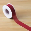 Red silk ribbon roll for gift wrapping, flower bouquet and DIY decoration, 2.5cm width. - Silk Ribbon 2.5CM*20 Yards/Roll / Burgundy