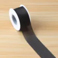 Black sheer organza ribbon roll on white spool for gift wrapping, floral bouquets, and DIY crafts. - Silk Ribbon 4CM*20 Yards/Roll / Black