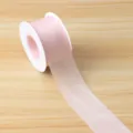Light pink sheer organza ribbon roll for gift wrapping, flower bouquets, and DIY crafts. - Silk Ribbon 4CM*20 Yards/Roll / Pink