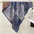 Klassieke dubbelzijdige barok vierkante sjaal, zacht pluche materiaal voor herfst winter. - 12