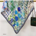 Luxe sjaal 90x90cm bloemen geometrische print vierkante sjaal warme herfst winter doek - 19