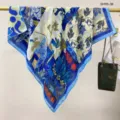 Tweekleurige dubbelzijdig bedrukte zijde wol vierkante sjaal detailweergave voor stijlvolle dames. - 18