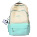 Korean style canvas backpack large capacity school bag for students lightweight waterproof - Yellow