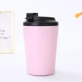 12oz Insulated Coffee Mug Pink Travel Tumbler Stainless Steel Double Wall Leakproof - 360ml / Pink
