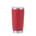 Vaso termico de acero inoxidable 20oz taza de viaje roja de doble pared al vacio - Rojo