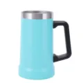 Stainless Steel Vacuum Beer Mug with Handle Large Capacity Double Wall Insulated Tumbler - Lake Blue