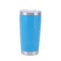 20oz Stainless Steel Tumbler Double Wall Vacuum Insulated Blue Travel Coffee Mug Cup - Lake Blue