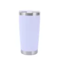20oz stainless steel vacuum insulated tumbler travel coffee mug with clear lid for daily. - White