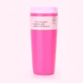 Vaso térmico de café de acero inoxidable rosa, taza de viaje portátil para oficina. - 354 ml / Rosa fuerte