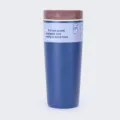 Vaso de café térmico de acero inoxidable, taza de viaje portátil a prueba de fugas. - 354 ml / Azul marino