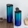 Tazza Da Caffè Termica In Acciaio Inossidabile Blu Sfumato Borraccia Da Viaggio Modello - 400ml / Sfumatura blu