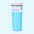 Stainless steel insulated coffee tumbler with leak-proof lid and travel friendly design for daily use. - Sky Blue