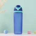 Blue frosted plastic sports water bottle, large capacity portable drink cup for outdoor fitness. - 800ml / Frosted / Blue