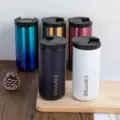 Stainless Steel Coffee Tumbler Multi-Color Car Mug Insulated Travel Cup Variant Option - 400ml / Black
