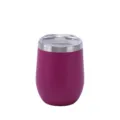 12oz Stainless Steel Insulated Tumbler Vacuum Wine Cup Magenta Egg Mug for Daily Use - Powder-Coated Fuchsia