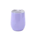 Portable 12oz stainless steel wine tumbler purple vacuum insulated egg cup with lid - Light Purple