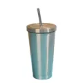 Gobelet en acier inoxydable avec paille, dégradé, idéal pour café glacé et usage quotidien. - 501-600ml / Cuivre Clair