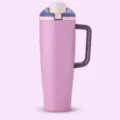 Stainless steel insulated tumbler with handle and leakproof lid, large capacity water bottle. - Violet