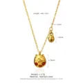 Collana gatto portafortuna dorata con ciondolo a campanello in acciaio inossidabile - Oro
