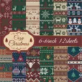 Cozy Christmas 6x6 Zoll dekoratives Scrapbook-Papierset mit 12 nordischen Mustern - XY11-圣诞素材纸E款 / 12 Blatt