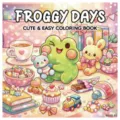 Copertina del libro da colorare Froggy Days con simpatici personaggi di rane e conigli - Stile Froggy Days (MJ18-13) / Confezione da 24