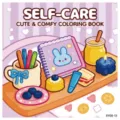 Libro da colorare carino per bambini con illustrazioni di coniglietti e temi di relax - Stile Self-Care (XY08-13) / Confezione da 24