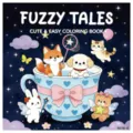 Copertina del libro da colorare Fuzzy Tales con simpatici animali per bambini - Stile Fuzzy Tales (MJ18-4) / Confezione da 24