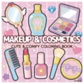 Libro da colorare per bambini con temi di trucco e cosmetici con ventiquattro fogli carini - Stile Makeup & Cosmetics (XY08-6) / Confezione da 24