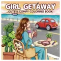 Illustrazione di copertina di un libro da colorare per ragazze con una scena in riva al mare - Stile Girl Getaway (XY08-2) / Confezione da 24