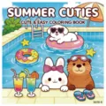 Dettaglio della copertina del libro da colorare Summer Cuties con simpatici animaletti. - Stile Summer Cuties (MJ18-8) / Confezione da 24