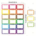 Detailed view of large waterproof colored classification labels with size 4.5x3cm. - Colorful Border Style