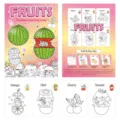 Creative DIY foldable fruit coloring book for kids featuring interactive cut and fold art - Fruits Style (MJ019) / Pack of 20