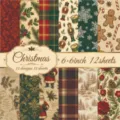 Premium Vintage Weihnachts-Scrapbook-Papier Kollektion mit 12 einzigartigen Designs 6x6 Zoll - DXSP012 / 12 Blatt