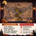 Halloween black pumpkin and spider web static window sticker decoration - Static Cling Style (RHWSJUV-038) / 40x82cm
