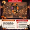 Adesivo statico per finestre Halloween con palloncini Trick or Treat per vetrate - Piccolo 40*73CM