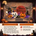 Pegatinas estáticas para ventanas de Halloween con calabaza y castillo en varios tamaños - RHWSJUV-014(静电免胶) / 小号40*78CM